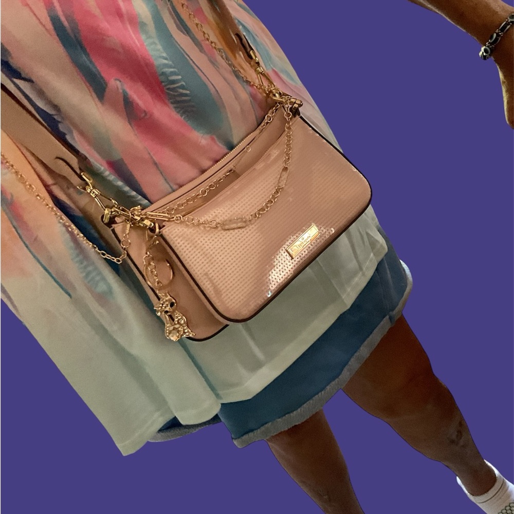 Kate Spade Pink Crossbody Bag with detachable bag.